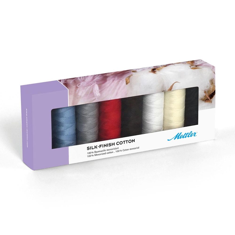 Швейные нитки (набор) Mettler Silk Finish в подарочной упаковке, 8 катушек, 1 шт