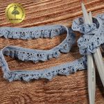 Кружево вязаное (тесьма) на резинке 17 мм 5236 цв.23 голубой уп.10м, Kruzhevo