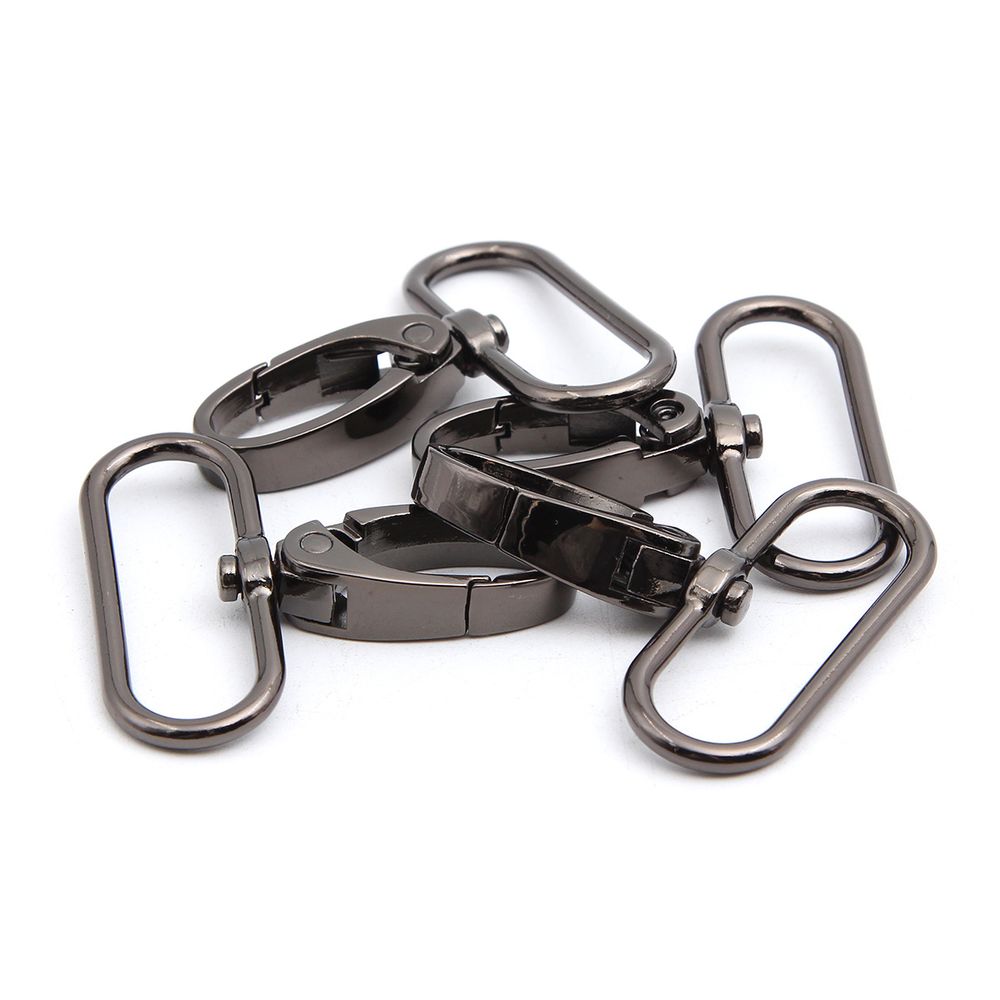 Карабин металл 38.0 мм (49х44 мм), чер.никель, ГУ12849, 4 шт