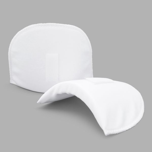 Плечевые накладки (подплечники) втачные на липучке 100х155х14 мм, с плотной обшивкой, белый, ВК-14/6, 50 пар