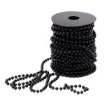 Жемчуг на нитке 6 мм, 25м (черный), 25 м
