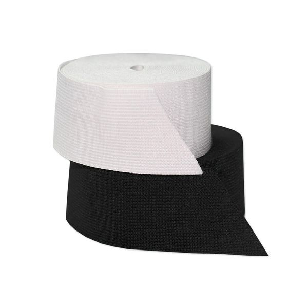 Резинка вязаная 80.0 мм / 50 метров, белый, Gamma 0080 Б