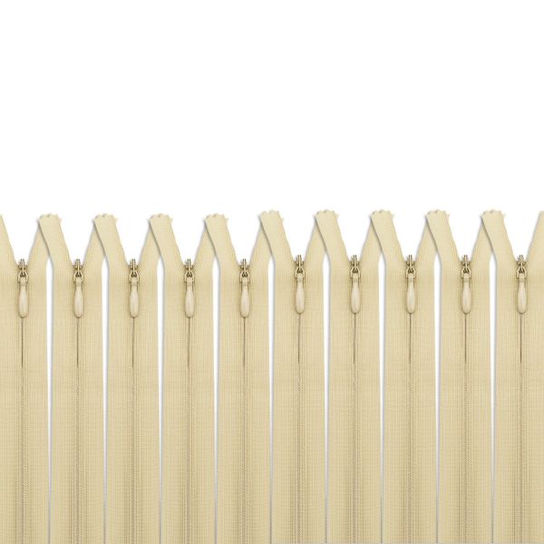 Молния потайная (скрытая) Т3 (3 мм) 1 зам., н/раз., 50 см, горчич, 31310 / 50, 10 шт