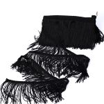 Бахрома отделочная широкая 150.0 мм / 4.5 метра, цв.черный