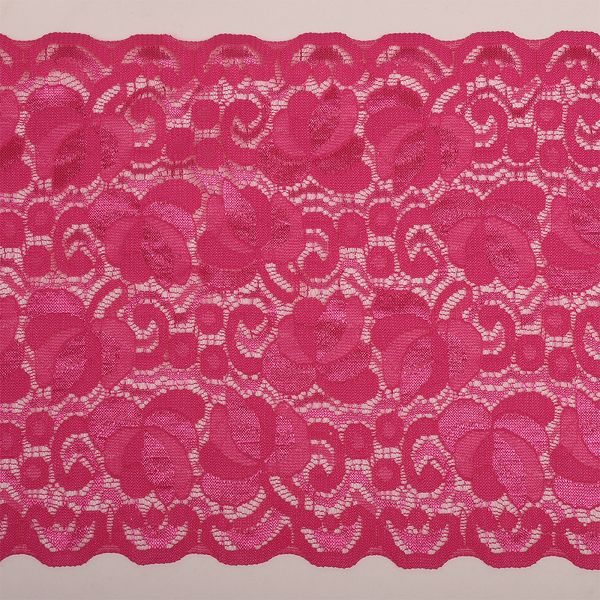 Кружево бельевое эластичное 180 мм / 18.3 м, 272, цв.фуксия-А, Kruzhevo