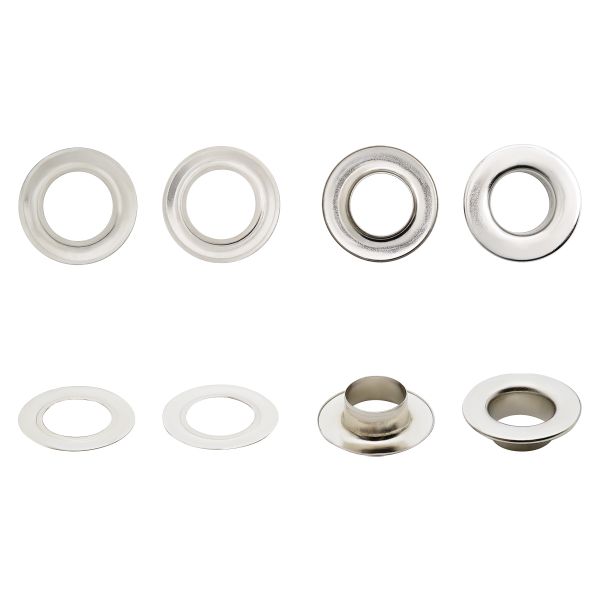 Люверсы металл ⌀13.0 мм (внутр.), h7 мм (внутр.), №28, металл, New Star, никель, уп≈100 шт