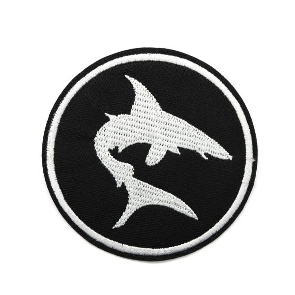 Термоаппликация Акула, черно-белая 7,7х7,7см, Hobby&Pro