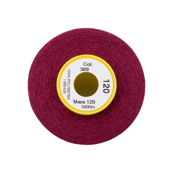 Нитка универсальная Gutermann Mara 120/2, 5000 м, 700185, 369 винный, 1 катушка
