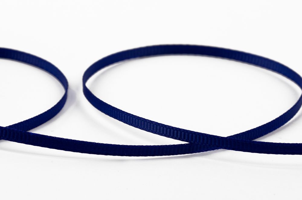 Лента репсовая (в рубчик) 3.0 мм / 91.44 метра, 101 т.васильковый, Gamma GR-03