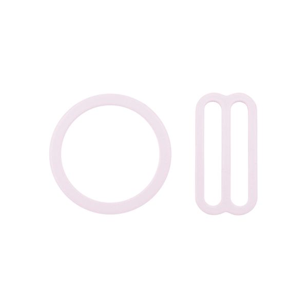 Набор фурнитуры для бюстгальтера металл (кольца ⌀18 мм + регуляторы 19 мм по 4 шт), 189 цветок миндаля, 28801