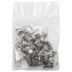 Зажим для штор 28 мм, металлический, никель, 60 шт