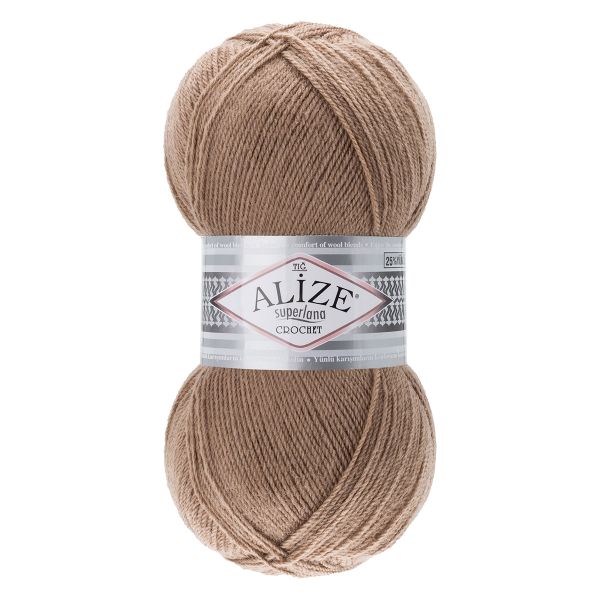 Пряжа Alize (Ализе) Superlana TIG / уп.5 мот. по 100 г, 570м, 991 тауп