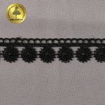 Кружево гипюр (плетёное) 20 мм / 13.71 метров, TBY.8GB0730, цв.черный