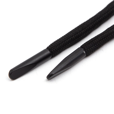 Шнурки круглые с металлическим наконечником 4.0 мм / 100 см, 1 пара (2 шт), черный, 6220-0133