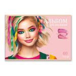 Альбом для рисования 100 г/м², A4 29.5х20.2 см, 40 л. на скобе 5 шт, 01709 Идеальный образ, Светоч А258