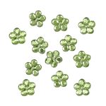 Кабошон декор подарков Цветы 14 мм, 15 шт, зеленый, Dress it up
