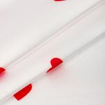 Шелк Армани 90 г/м², 150 см / 2 метра, TBYArm-hrt1, белый сердечки