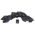 Этикетка-размерник 10х20мм, 100 шт/упак, черный фон/белый шрифт (MN) (52)