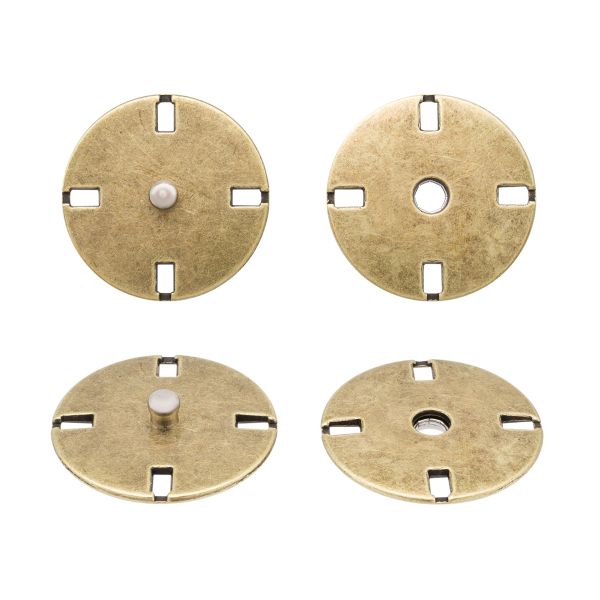 Кнопка пришивная металл ⌀23.0 мм, 10 шт, бронза, KN13