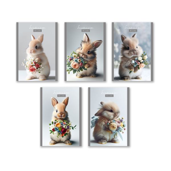 Блокнот на скобе, A6 32 л. 10 шт клетка, Зайка моя 01727, Б260 Светоч