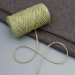 Шпагат джутовый ⌀1.4 мм / 100 метров (100 г), 2-ниточный, 1200 текс, евробобина, оливковый