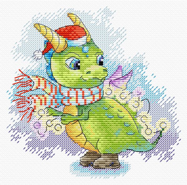 Набор для вышивания нитками МП Студия (Жар-птица), Ослепительный наряд, 15х15 см