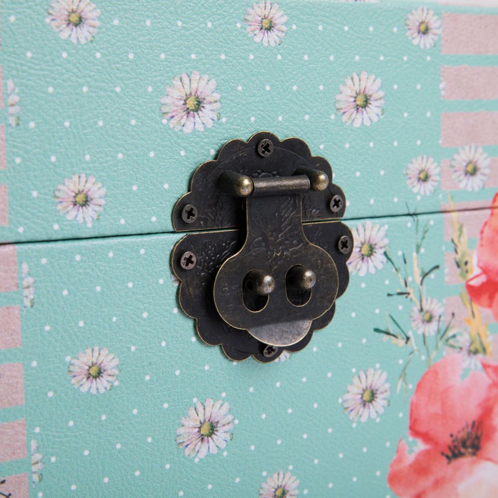 Шкатулка декоративная сундучок 39х21х21 см, 017 Красивые маки, Gamma DBK-04