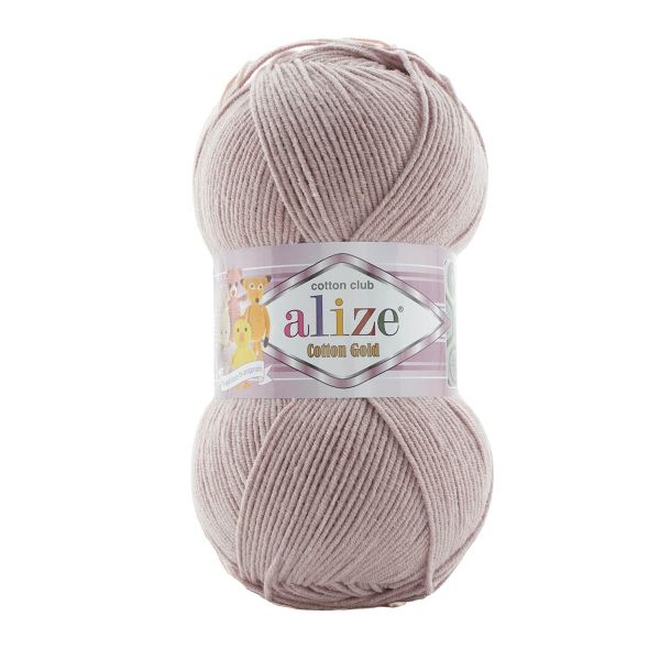 Пряжа Alize (Ализе) Cotton Gold / уп.5 мот. по 100 г, 330м, 592 пыльная роза