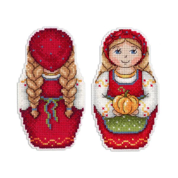 Набор для вышивания нитками МП Студия, Урожайная осень 11х7см