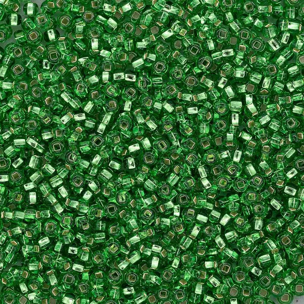 Бисер Preciosa прозрачный, серебряный центр 10/0 (2.3 мм), 100 г (5х20 г), цв. 57100