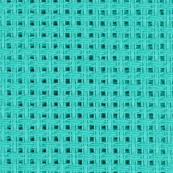 Канва для вышивания крупная, 854 (10х44кл) 40х50 см, цв. бирюза