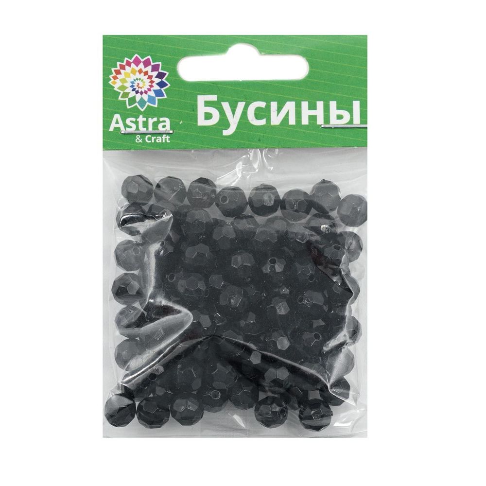 Бусины акрил ⌀8 мм, 25 г, Astra&Craft, 90