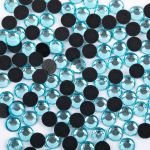 Стразы клеевые акрил 6-6.5 мм, 144 шт, SS30 бирюзовый (aqua bohemica), Zlatka RS/144