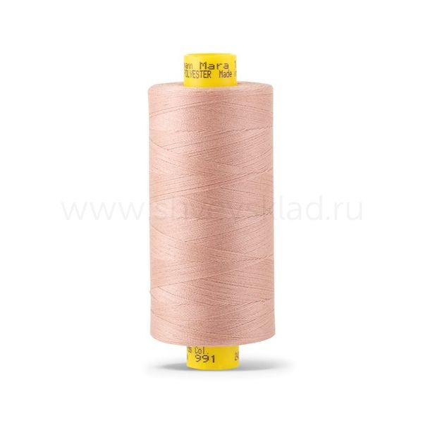 Нитка универсальная Gutermann Mara 120/2, 1000 м, 700207, 991 розово-бежевая пудра, 1 шт