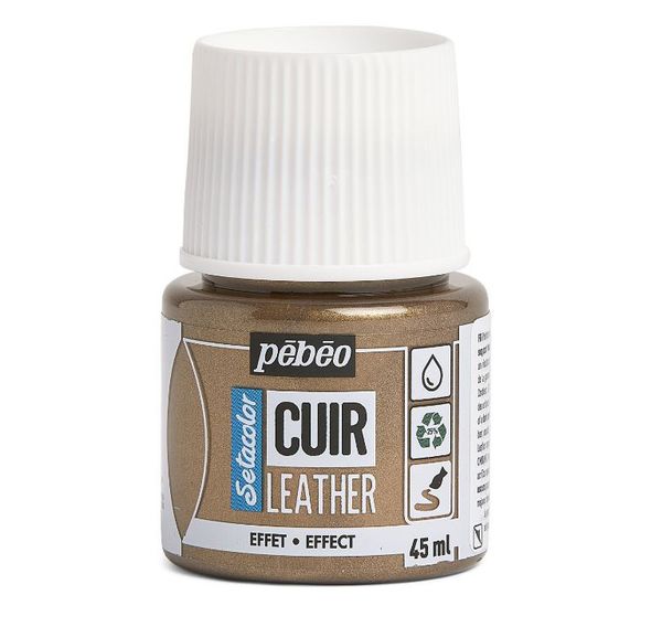 Краска по коже Setacolor 45 мл, 295632 Бронзовый металлик, Pebeo, 295632