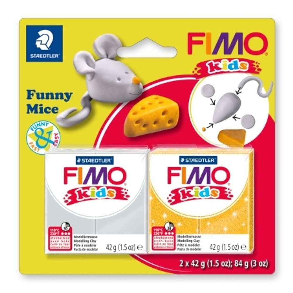 Набор полимерной глины Fimo kids kit детский набор “Веселая мышка”