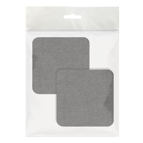 Термоаппликация BLITZ Термозаплатка ETM-6, 2 шт, квадрат 6х6 джинс черный, Blitz ETM-6