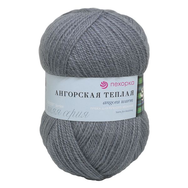 Пряжа Пехорка Ангорская теплая / уп.5 мот. по 100 г, 480 м, 174 стальной