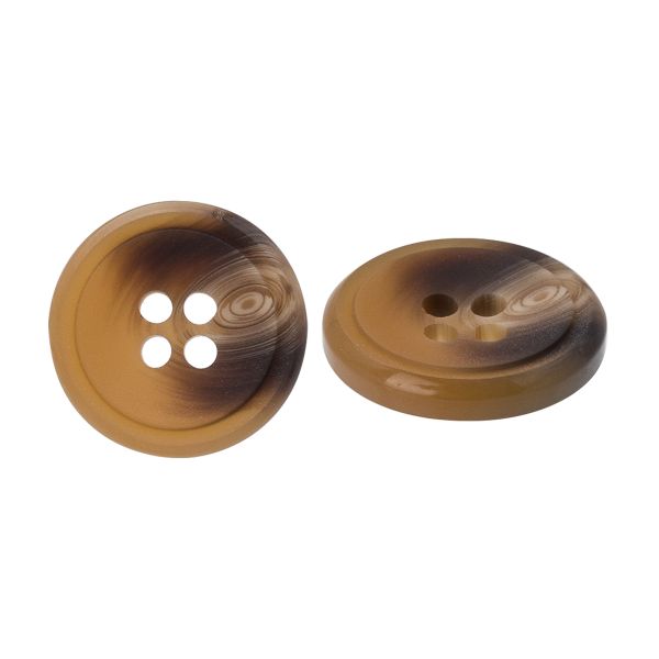 Пуговица 4 прокола 28L = 18 мм, пластик, col.B коричневый, CN2864, 72 шт
