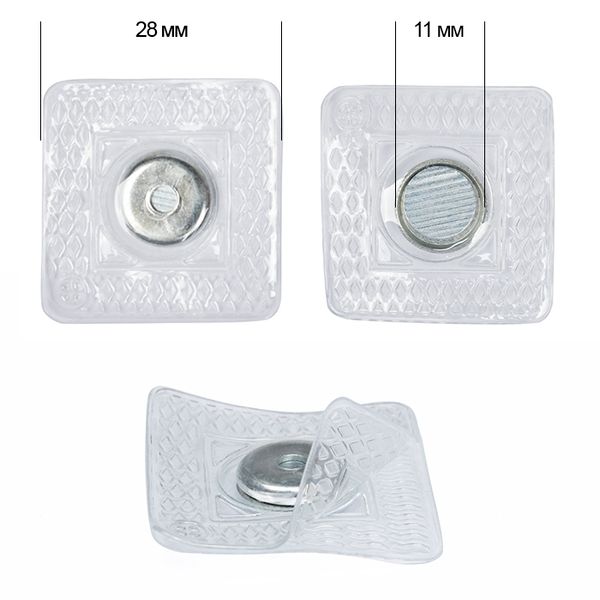 Кнопка магнитная металл ⌀11.0 мм, цв.никель, уп., 50 шт, TBY