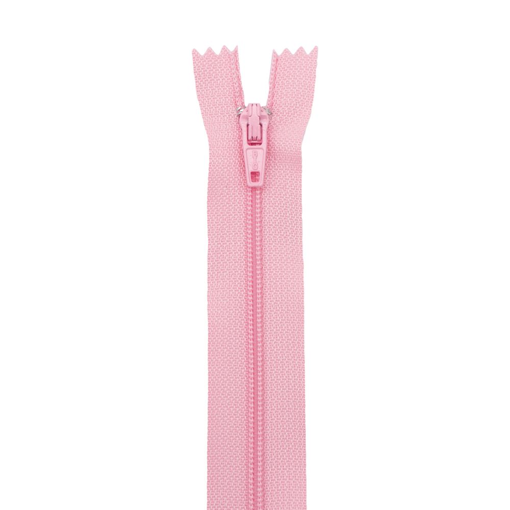 Молния спираль (витая) брючная Т3 (3 мм) 1 зам., н/раз., 20 см, автомат, роз, 30109, 10 шт