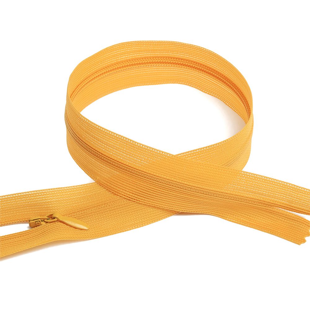 Молния потайная (скрытая) Т3 (3 мм) 1 зам., н/раз., 20 см, цв.F112 жёлтый уп.50 шт Молния потайная (скрытая) Т3 (3 мм) 1 зам., н/раз., 20 см, цв.F112 жёлтый уп.50 шт