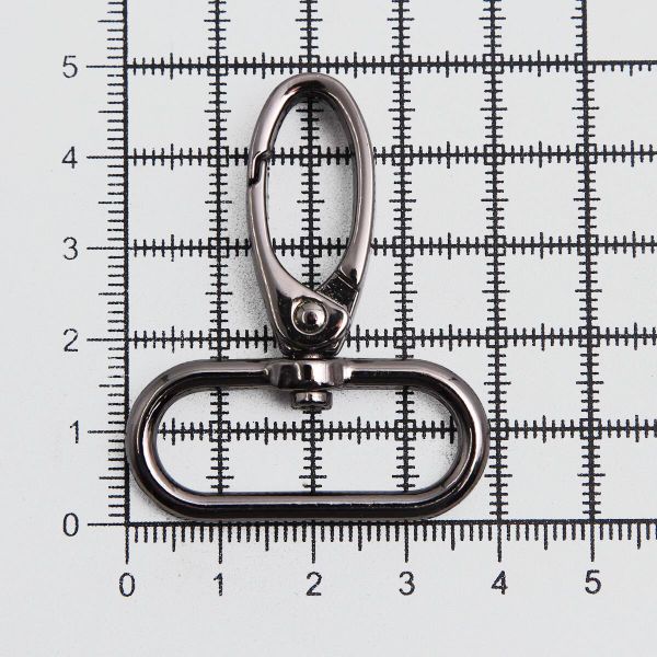 Карабин металл 30.0 мм (49х38 мм), чер.никель, ГУ12849, 4 шт