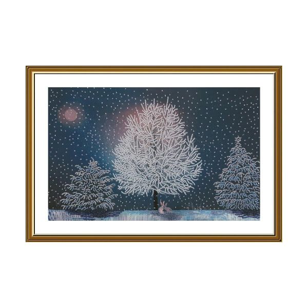 Набор для вышивания нитками Нова Слобода, В серебряном лесу 25х39 см