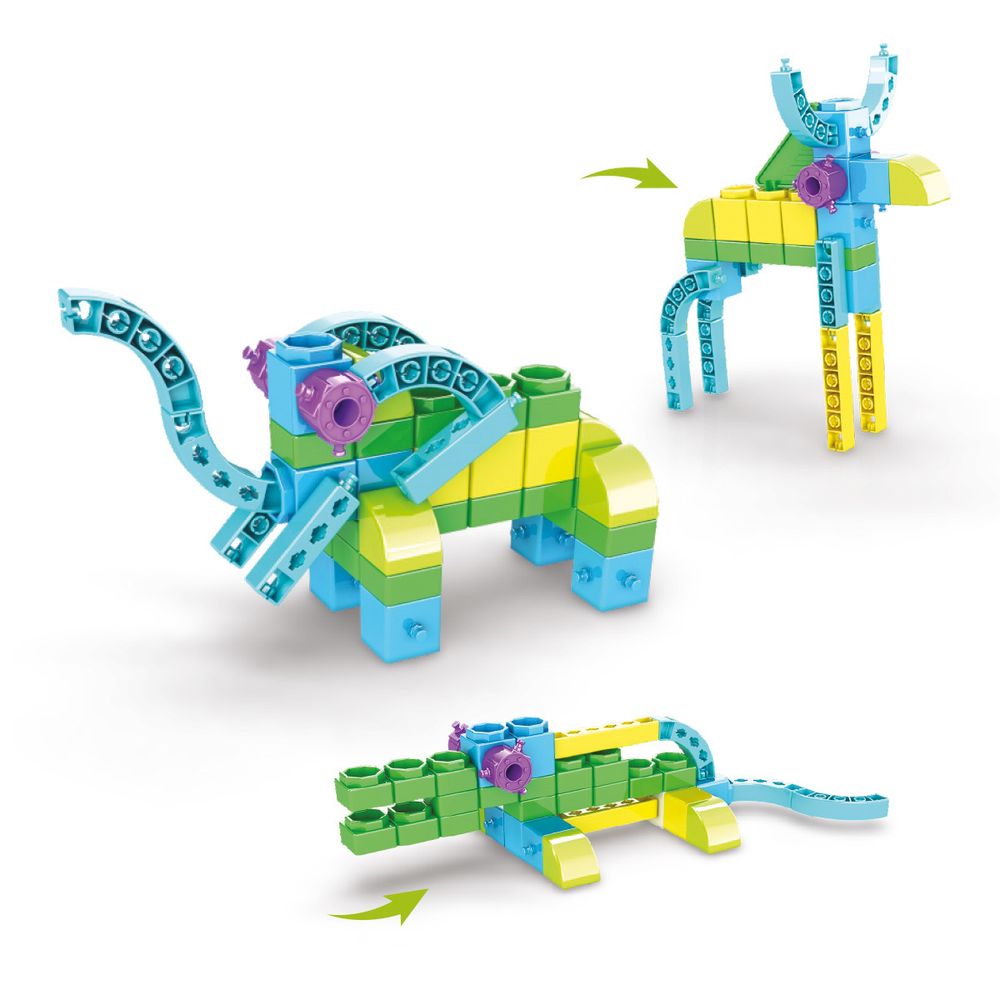 Конструктор пластиковый Зоопарк 34 элемент, Поделкин PKT-01