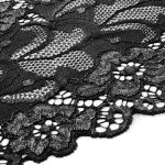 Кружево бельевое эластичное 150 мм / 13.72 м, цв. C580 черный