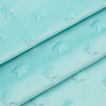 Плюш (ткань) Звезды 240 г/м², 45х50 см, ворс 2,5мм, ментол