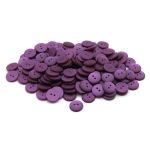 Пуговицы на 2 прокола 22L (14мм), пластик (col.15 фиолетовый), CR-K18M, 144 шт