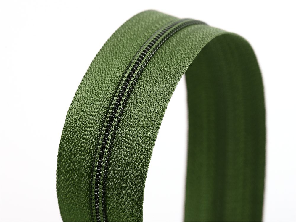 Молния рулонная витая (спираль) Т3 (3 мм) УСИЛЕННАЯ, НА БОБИНЕ, S-879 хаки (цв.SBS) / кор. 1200 метров