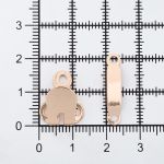 Крючки пришивные 16х21 мм, gold, 10 шт